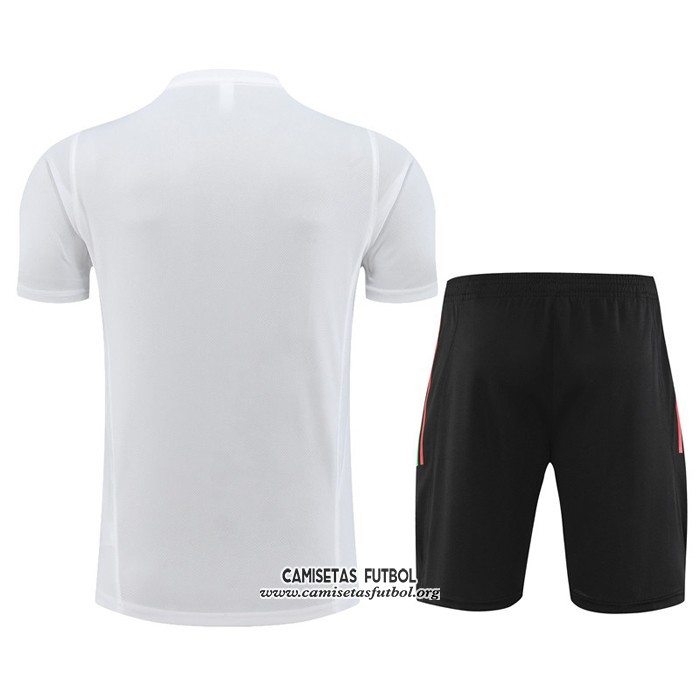 Chandal del Manchester United Manga Corta 2023/2024 Blanco - Pantalon Corto